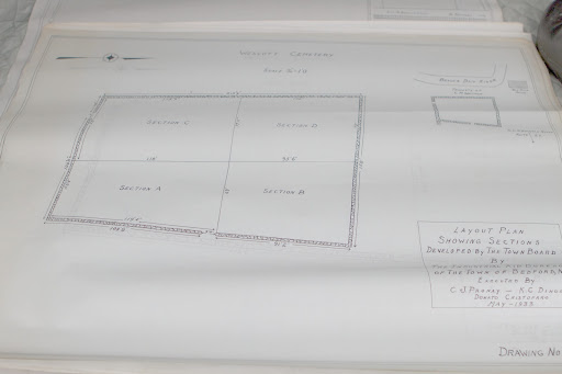 The Friends of Bedford Burying Grounds (FBBG) found all of the original maps of the more than 30 cemeteries in Bedford. These maps are very useful in their restoration progress.