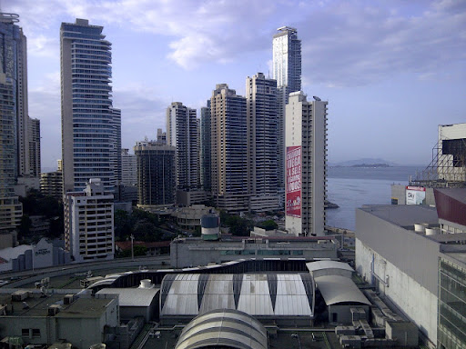 This is downtown Panama City as seen from the Hard Rock Hotel & Casino. There are massive condominiums and office structures and also a new subway line.