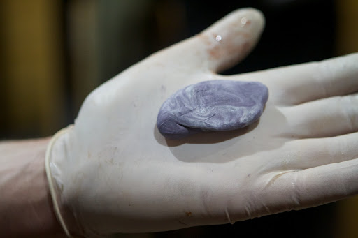 When blended, the material has the consistency of a rubbery sneaker sole.